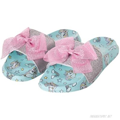 JoJo Siwa Girls Studded Open Toe Slide Sandals with Signature Bow (Little Kid/Big Kid)