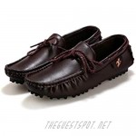 Leather Men Faux Loafers Shoes Luxury Driving Shoes with Stallion Details