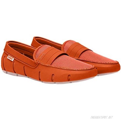 Men's Stride Single Band Keeper Loafer in Orange & White by SWIMS