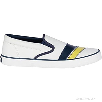 Sperry Top-Sider Cutter Slip On Nautical Stripe Sneaker Men 11 White