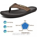 COFACE Mens Flip Flops With Yoga Foam Comfortable Soft Thong Sandals For Outdoor Summer Fashion Beach