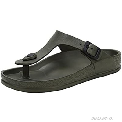 Lancholy Unisex Women's and Men's Flat Sandals Comfort Footbed Slippers Adjustable Slides Slip on EVA Shoes
