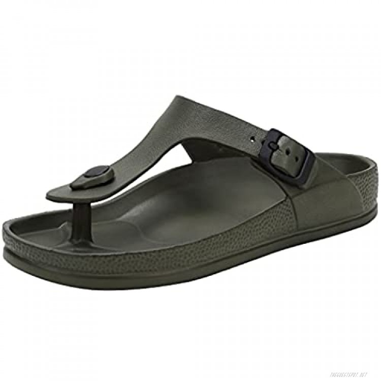 Lancholy Unisex Women's and Men's Flat Sandals Comfort Footbed Slippers Adjustable Slides Slip on EVA Shoes