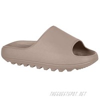 Litfun Platform Slide Sandals for Men Women Lightweight Open Toe Shower Shoes