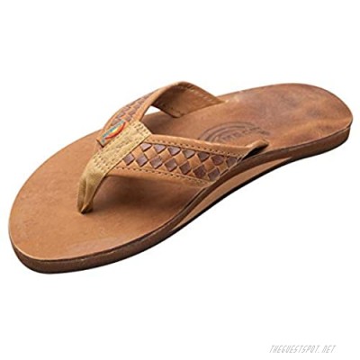 Rainbow Sandals Mens The Bentley Luxury Leather - Single Layer Arch Hand Woven Strap