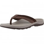 Vionic Canoe Dennis Toe-Post Sandal - Men's Leather Flip-flop with Concealed Orthotic Arch Support