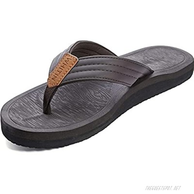 WHITIN Men's Casual Flip Flops | Arch Support Thong Sandals