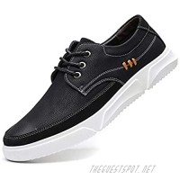 CMM Men Casual Shoes Sneakers Breathable Leather Walking Driving Shoes Fashion Lace-Up Oxfords for Men Work Outdoor