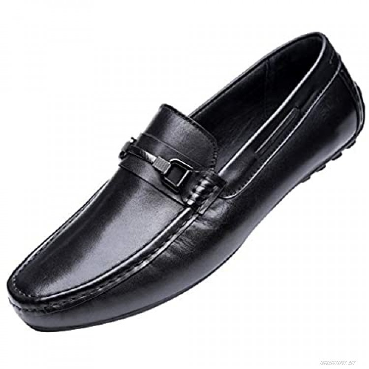 KS Cassa Leeni Men's Driving Shoes Loafer Slip On Shoes for Formal Dress Casual Leather Shoes