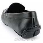 Prada Men's Saffiano Calf Leather and Crocodile Driving Loafer Shoes Nero 2DD001