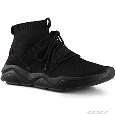 CROSSMONT Men’s Cloverfield Hi-top Casual Athletic Walking Shoes Breathable Slip-On Sneakers