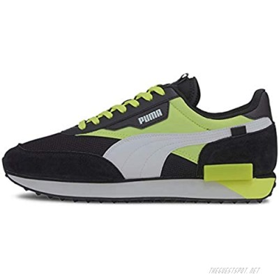 Puma - Mens Future Rider Neon Play Shoes Size: 11.5 D(M) US Color: Puma Black/Fizzy Yellow