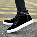 tazimall Fashion Men's Tide Shoes Canvas Shoes High to Help Casual Shoes