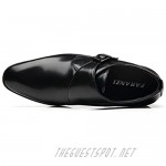 Faranzi Mens Single Monk Strap Slip On Buckle Loafer Plain Toe Oxford Modern Formal Business Dress Shoes