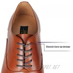 La Milano Mens Cap Toe Oxford Leather Lace Up Classic Comfortable Modern Formal Business Dress Shoes for Men