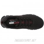 Skechers Men's Glide Step Fasten Up Lace-up Sneaker Oxford Black/Black 7