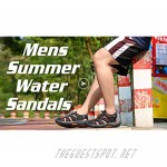 GRITION Mens Closed Toe Sandals Outdoor Hiking Sport Water Shoes Waterproof Athletic Comfortable Beach Walking Sandal Fisherman Summer