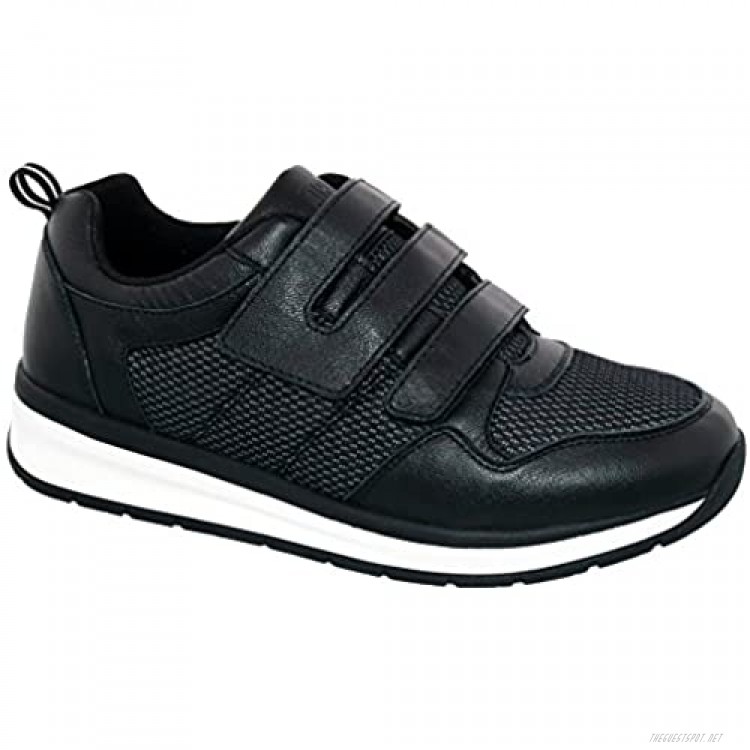 Drew Shoes Rocket V - Men's Therapeutic Diabetic Extra Depth Shoe: Black/Combo 12 XX-Wide (6E) Velcro