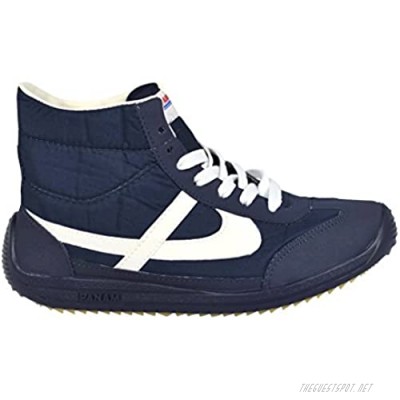 PANAM Tennis Shoes - Classic & Iconic - Handcrafted Zapatillas - Navy Blue Hi-Top - (US) Men