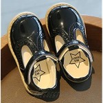 DADAWEN Girl's T-Strap School Uniform Dress Shoe Mary Jane Princess Flat