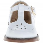 FOOTMATES Girl's Sherry Hook-and-Loop Perf T-Strap White - 2530