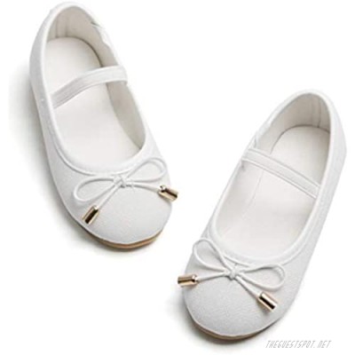 GINFIVE Girls Flat Mary Jane Shoes Slip-on School Party Dress Ballerina Shoe (Toddler/Little Kids)