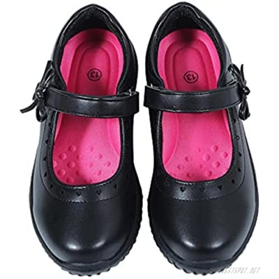 GT GOERTEK Girl's School Uniform Shoes Kids Mary Jane Dress Flats