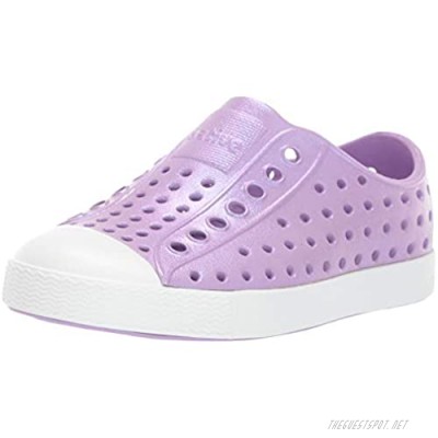 Native Kids Shoes Girl's Jefferson Iridescent (Toddler/Little Kid) Lavender Purple/Shell White/Galaxy 9 Toddler