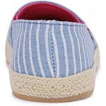 Nautica Kids Girls Flats Slip-On Espadrille Canvas Casual Shoe with Rope Stitching-Ancore (Toddler/Little Kid)