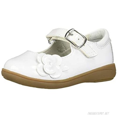 Stride Rite Baby-Girl's Ava Casual Mary Jane Flat White 7.5 W US Toddler