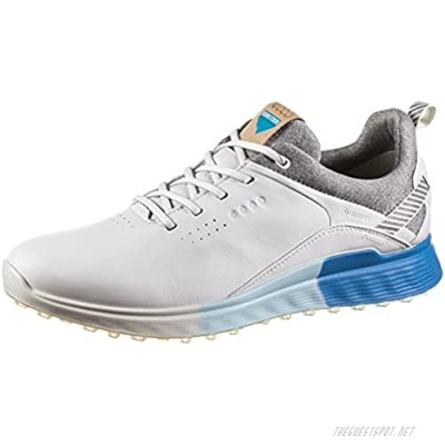 ECCO Men's S-Three Gore-TEX Golf Shoe White/Blue 11-11.5