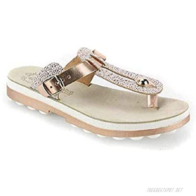 Fantasy Women's Mirabella Slide Sandals (Rose Gold Caviar 39 M EU)