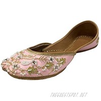 Step n Style Leather Flip-Flops Mojari Juti Khussa Traditional Handmade Women Shoes