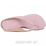 MENGOU Women's T-Strap High Wedge Flip Flops Sandals Bowkont Clip Toe Platform Summer Beach Thongs Slide Sandals