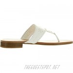 Pierre Dumas Womens Rosetta 1 Fashion Flip Flop Sandals White 5.5