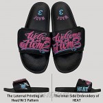 Men's Athletic Adjustable lovers Slide Sandals with Velcro Lightweight Comfort Slip On Sport Slippers