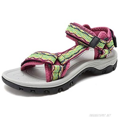 Sport Sandals for Women Open Toe Strap Sandal Anti-skidding Outdoor Water Sandals Comfortable Athletic Sandals for Beach-U219SLX027-10-Pink-38