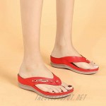 ZAPZEAL Wedge Sandals for Women Clip Toe Platform Flip Flops Summer Boho Beach Sandals LadiesComfort Low Heels Walking Shoes Slide Sandals Size 6-10 US