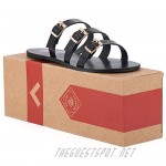 Gallery Seven Slide Sandals For women Tri-Strap Buckle slide sandal In A Gift Box