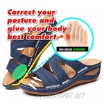 HEOLIEN FleekComfy Premium Orthopedic Thick Platform Large Size Slipper Sandals Dr.Care Orthopedic Vintage Thick Platform Slipper Sandals for Woman (Blue 41)