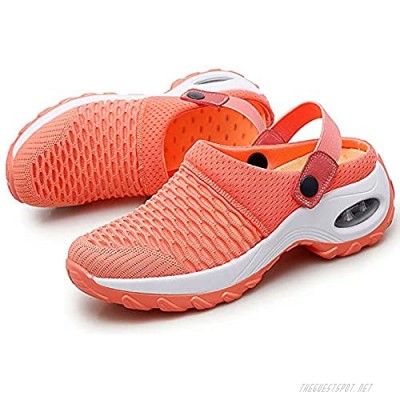 Orthopedic Walking Sandals for Women，Breathable Casual air Cushion Slip-on Shoes，Mesh Slip On Air Cushion Garden Shoes Summer Platform Mesh Mules Sneaker Sandals