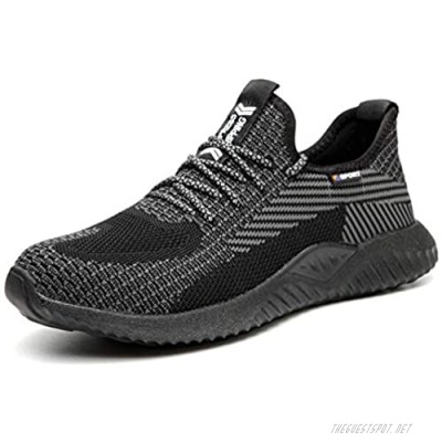 artSew Steel Toe Trainers for Mens Womens Safety Shoes Puncture Proof Sneakers Soft and Breathable Industrial Sneakers