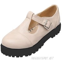 Caradise Womens T Strap Mary Jane Platform Low Heel School Uniform Dress Shoes