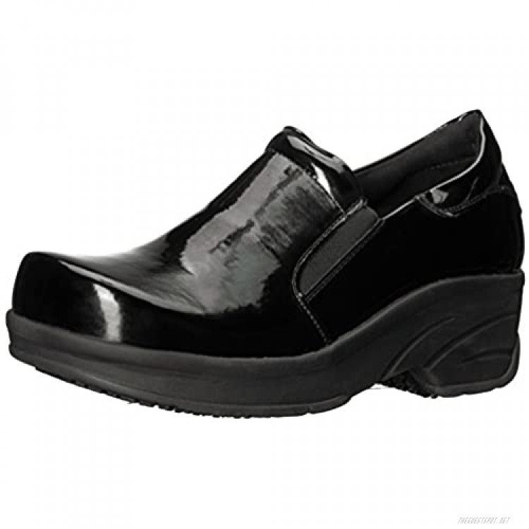Easy Works Women's Appreciate Health Care Professional Shoe Black Patent 10 X-Wide