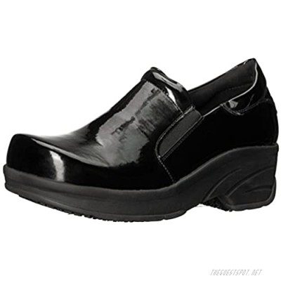 Easy Works Women's Appreciate Health Care Professional Shoe Black Patent 7 X-Wide
