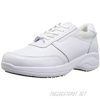 Easy Works Women's Middy Health Care Professional Shoe White/mesh 6.5