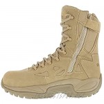 Reebok Work Womens Rapid Response RB 8 Inch Composite Toe Side Zip Casual Work & Safety Shoes Tan 7