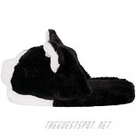 AnimalSlippers.com Black and White Kitty Slippers - Tuxedo Cat Animal Slippers 7-10.5