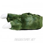 AnimalSlippers.com Dinosaur Feet Slippers with Sound - Plush Dragon Claw Animal Slippers - for Home or Costume Green 7-10.5