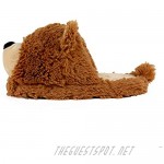 AnimalSlippers.com Fuzzy Bear Slippers - Plush Teddy Animal Slippers Brown 7-10.5